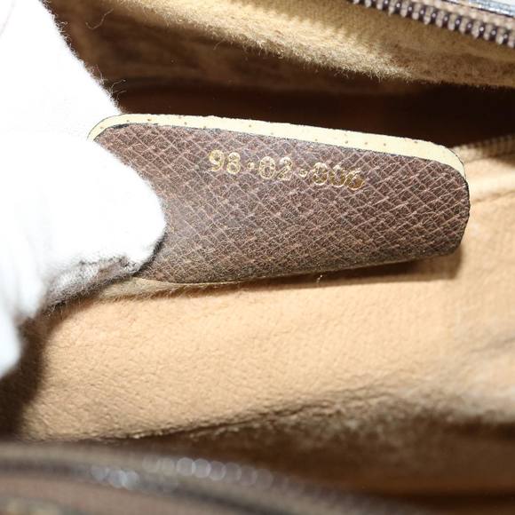 GUCCI GG Canvas Web Sherry Line Hand Bag Beige Red Green 98 02 006 Auth ki2795 - Picture 12 of 16